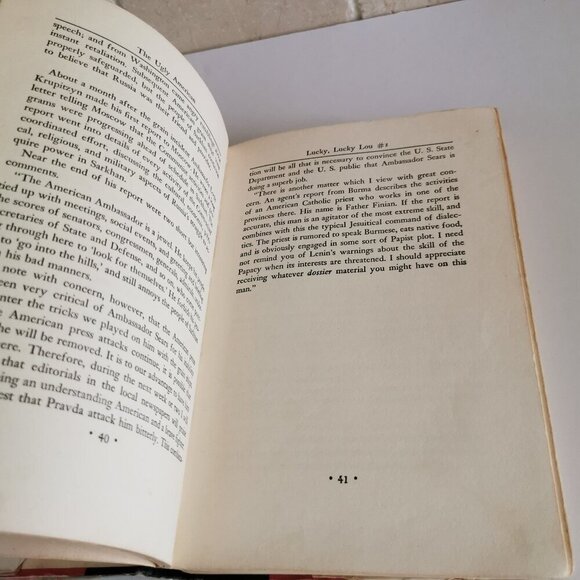 1958 The Ugly American Political Novel EX-LIBRARY Diplomatic Corps South Asia - Picture 8 of 10